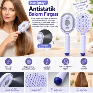 Spreyli Elektrikli Saç Tarağı 